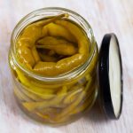 pickled serrano with lid off