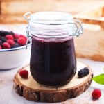 Mixed berry jelly in a canning jar