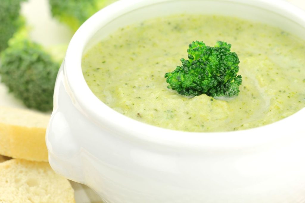 Bowl of broccoli soup