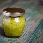 Green enchilada sauce jar