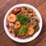 Seafood gumbo bowl