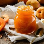 Jar of apricot jam