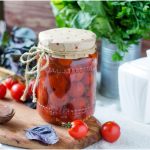 Cherry tomatoes in a jar